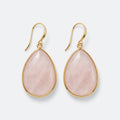 Quartz roze oorbellen